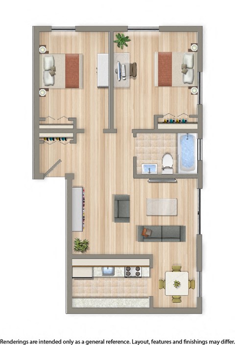 6100 14th street two bedroom floor plan